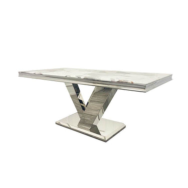Venice 1.8m Dining Table - Luxe Marble Or Glass Top, Scratch Resistant, Seats 6 - UK Luxury Furniture